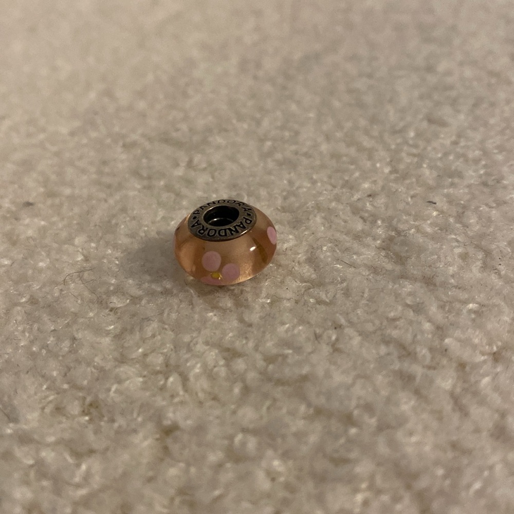 Pink flower Pandora charm